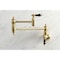 Kingston Brass KS3107PKL Duchess Wall Mount Pot Filler, Brushed Brass KS3107PKL - alternate 3